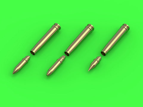 MASTER GM-35-019 1/35 German 2cm ammunition (cal. 20x138B) for Flak 30/38, KwK 30/38 - shells (15pcs) and 3 types of projectiles (5pcs of each type)