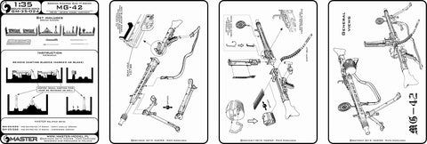 MASTER GM-35-024 1/35 MG-42 - German Machine Gun (7.92mm) - complete gun incl. brass, resin and PE parts (1pc)