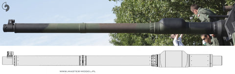MASTER GM-35-060 1/35 K2 Black Panther - Hyundai WIA CN08 120mm 55cal gun barrel (for Academy kit)
