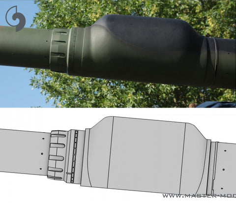 MASTER GM-35-060 1/35 K2 Black Panther - Hyundai WIA CN08 120mm 55cal gun barrel (for Academy kit)