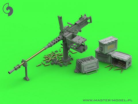 MASTER GM-35-063 1/35 Browning M2HB .50 cal (12,7mm) - machine gun on tank mount - WWII version (early M23 cradle with early tray)