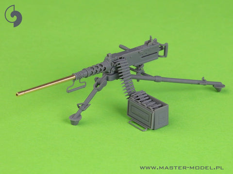 MASTER GM-35-064 1/35 Browning M2HB .50 cal (12,7mm) - machine gun on M3 tripod - WWII version (with M2 ammo can)