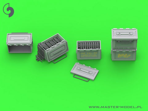 MASTER GM-35-067 1/35 M2 ammunition cans for Browning M2 .50 cal machine gun - WWII version (6 pcs) - OPENED
