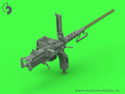 MASTER GM-35-070 1/35 Browning M2HB .50 cal (12,7mm) - for M10 Tank Destroyer (D70627 cradle with small 50 round ammo can D68375)