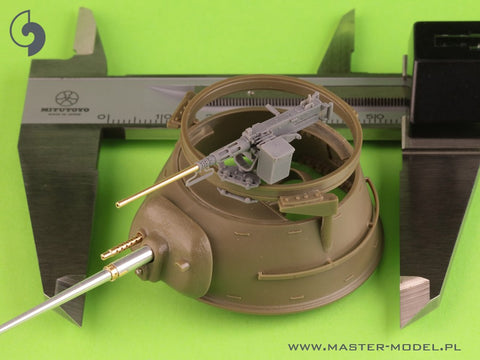 MASTER GM-35-073 1/35 Browning M2HB .50 cal (12,7mm) - for M49 Ring Mount (D40721 carriage / D40733 cradle / D40731 fixed ammo can or D90078 tray)
