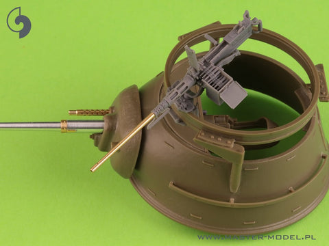 MASTER GM-35-073 1/35 Browning M2HB .50 cal (12,7mm) - for M49 Ring Mount (D40721 carriage / D40733 cradle / D40731 fixed ammo can or D90078 tray)