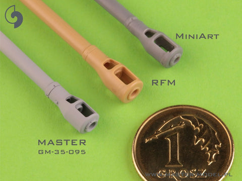 MASTER GM-35-095 1/35 Sd.Kfz. 234/2 Puma - 50mm KwK39 L/60 gun barrel & MG-42 tip for mantlet (for MiniArt, RFM, Dragon kit)