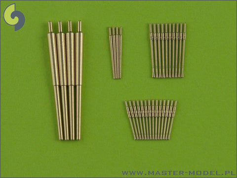 MASTER SM-350-061 1/350 German destroyer Z-39 (1945) - 150mm (4pcs), 37mm C/30 (4pcs), 37mm M42 (10pcs), 20mm (12pcs) barrels (fit to Dragon model)