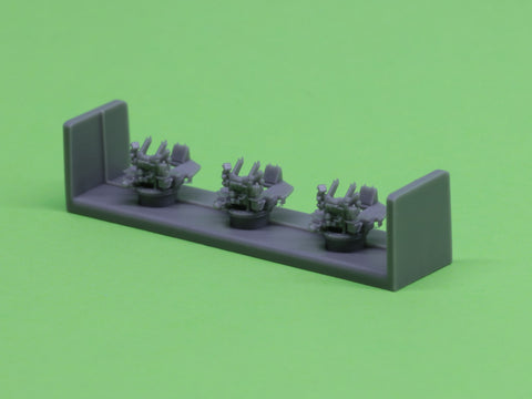 MASTER SM-350-091 1/350 USN 40 mm/56 Bofors twin mount ver.1 / with Mk-51 director - (resin, PE and turned parts) - (6pcs)