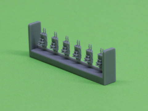 MASTER SM-350-092 1/350 USN 40 mm/56 Bofors twin mount ver.2 / with Mk-51 director - (resin, PE and turned parts) - (6pcs)