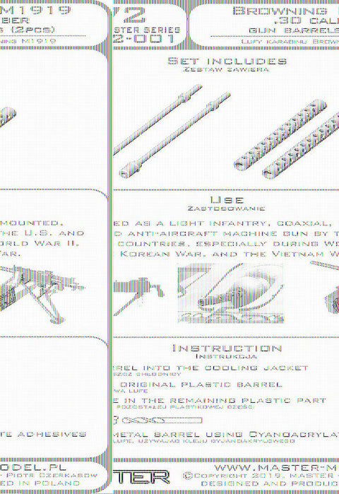 MASTER SM-350-094 1/350 USN 40 mm/56 Bofors quadruple mount ver.2 / with Mk-51 director - (resin, PE and turned parts) - (6pcs)
