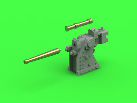 MASTER SM-350-102 1/350 French training gun 90mm Model 1935 - used on Richelieu and Dunkerque class - (resin, PE and turned parts) - (4pcs)