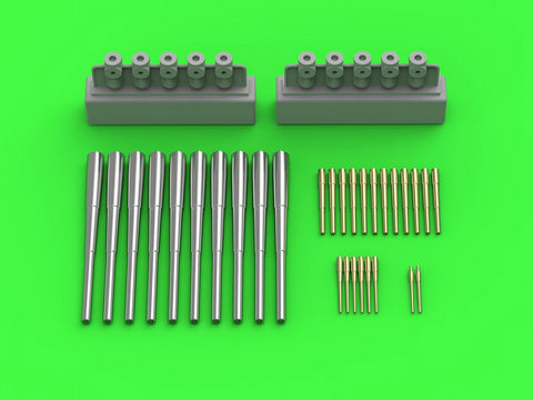 MASTER SM-350-106 1/350 SMS Seydlitz armament - 280mm (10pcs), 150mm (12pcs), 88mm (8pcs) barrels with resin mounts (for Hobby Boss kit)
