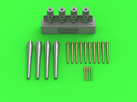 MASTER SM-350-107 1/350 Schleswig-Holstein (1935) armament - 280mm (4pcs), 150mm (10pcs), 88mm (4pcs) barrels with resin mounts (for Trumpeter kit)