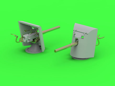 MASTER SM-350-111 1/350 German gun 8,8cm/35 (3.46in) SK L/35 - used in early 1900's (e.g. Schlezwig-Holstein 1908) - (resin, PE and turned parts) - (4pcs)