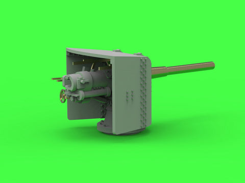 MASTER SM-350-113 1/350 SMS Emden - 10,5 cm SK L/40 guns - (resin, PE and turned parts) - (6pcs shielded and 4pcs open mount)