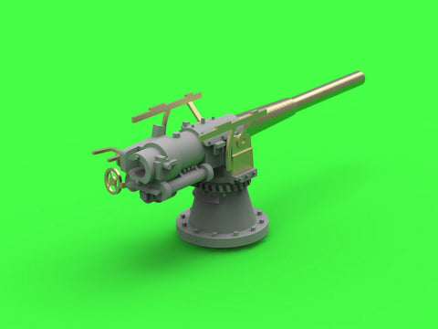 MASTER SM-350-113 1/350 SMS Emden - 10,5 cm SK L/40 guns - (resin, PE and turned parts) - (6pcs shielded and 4pcs open mount)