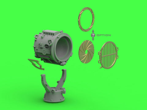 MASTER SM-350-115 1/350 SMS Emden - German searchlight 1,1m - (resin and PE parts) - (4pcs)