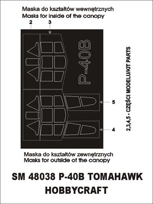 Montex SM48038 1/48 P-40 B Tmahawk