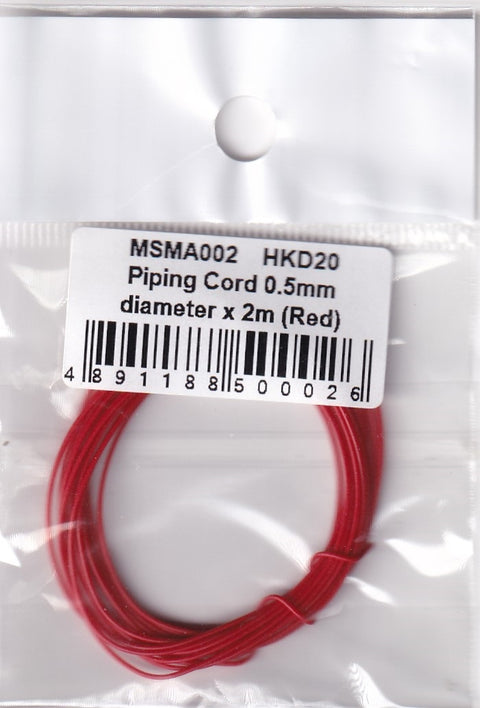 MSM Creation MSMA002 Piping Cord, Diameter 0.5mm x 2m (Red)