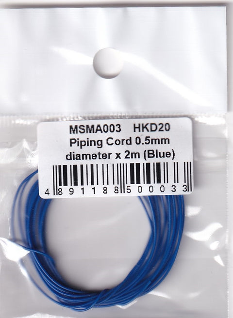 MSM Creation MSMA003 Piping Cord, Diameter 0.5mm x 2m (Blue)