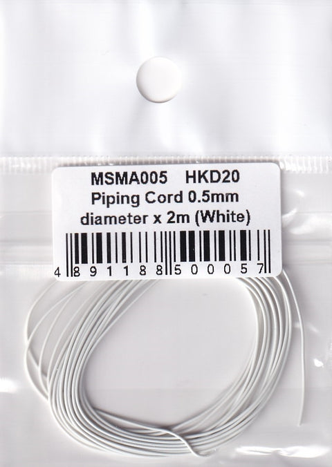 MSM Creation MSMA005 Piping Cord, Diameter 0.5mm x 2m (White)