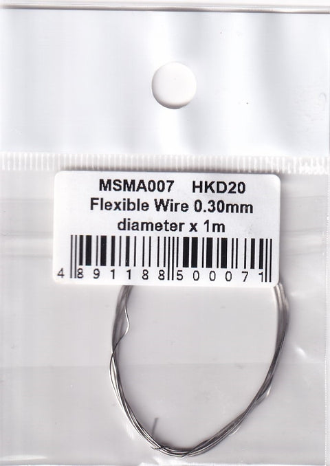 MSM Creation MSMA007 Flexible wire, 0.30mm diameter x 1m (Silver)