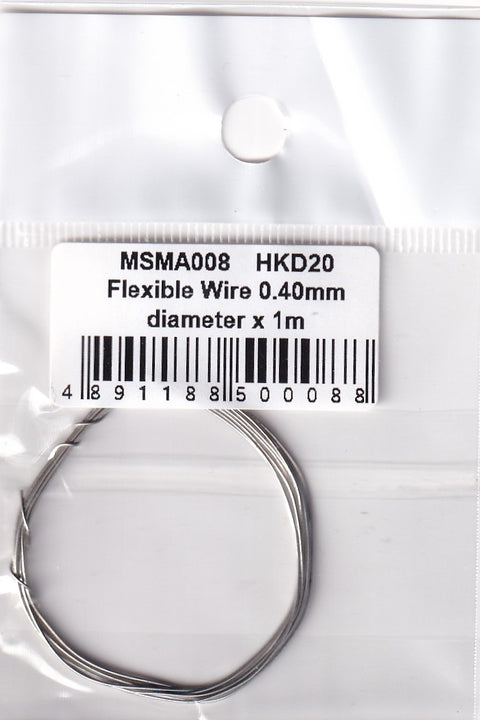 MSM Creation MSMA008 Flexible wire, 0.40mm diameter x 1m (Silver)