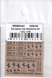 MSM Creation MSMA034 1/18, 1/24 Ferrari Metal Emblem