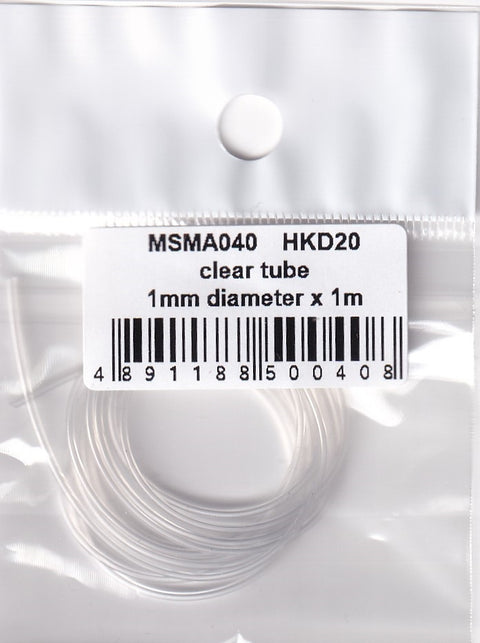 MSM Creation MSMA040 Transparent tube, 1.0 mm O.D. x 1 m