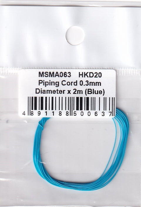 MSM Creation MSMA063 Piping cord, 0.3mm diameter x 2m (Blue)