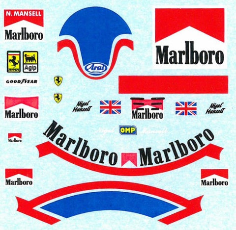 MSM Creation MSMD130 1/12 N. Mansell Figure Decals (Ferrari)