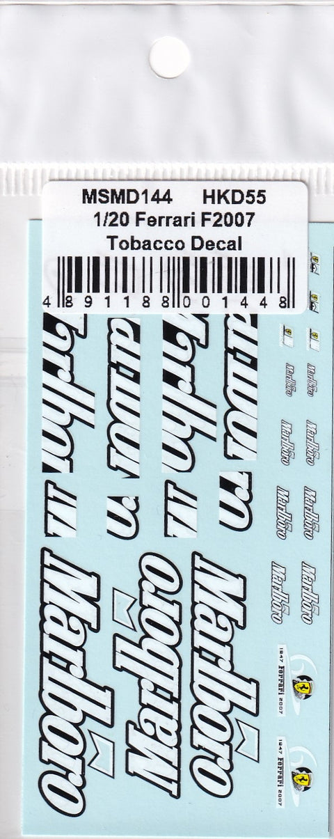 MSM Creation MSMD144 1/20 Ferrari F2007 Tobacco Decals (for Fujimi GP11)