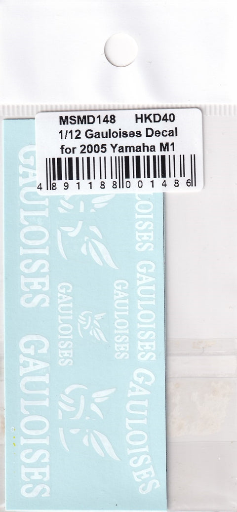 MSM Creation MSMD148 1/12 Yamaha M1 2005 Gauloises Decals (for Tamiya 14116)