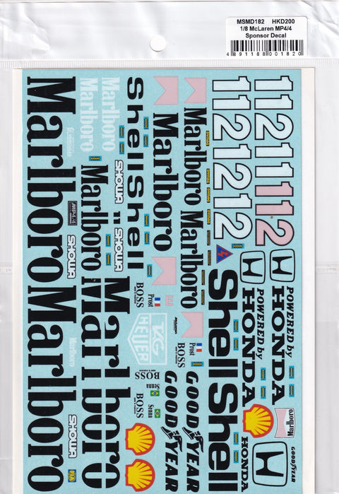 MSM Creation MSMD182 1/8 McLaren MP4/4 Decals