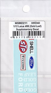 MSM Creation MSMD211 1/12 Lotus 49B (Gold) Supplementary Decals (for Tamiya)