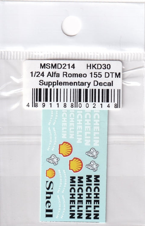MSM Creation MSMD214 1/24 Alfa Romeo 155 DTM Sponsor Decal Set: Michelin/Shell (Compatible with Tamiya)