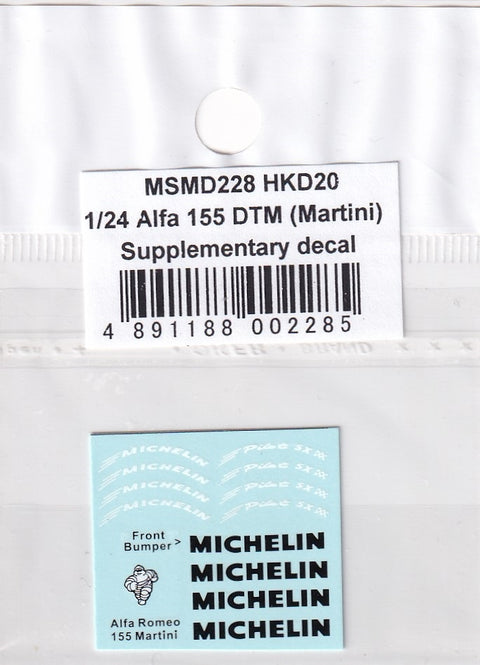 MSM Creation MSMD228 1/24 Alfa Romeo 155 Martini DTM Optional Decals (for Tamiya 24176)