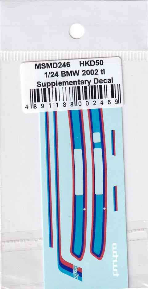 MSM Creation MSMD246 1/24 BMW 2002 Turbo Supplementary Decals (for Hasegawa kit)
