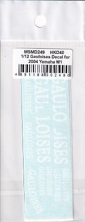 MSM Creation MSMD249 1/12 Yamaha M1 2004 Gauloises Decals (for Tamiya)