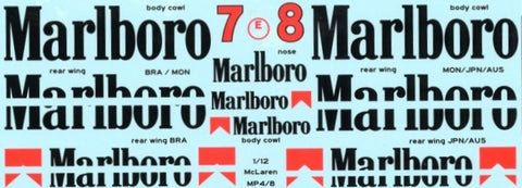 MSM Creation MSMD250 1/12 McLaren MP4/8 Marlboro Decals (for Model Factory Hiro)