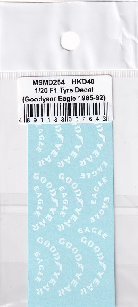 MSM Creation MSMD264 1/20 F1 Tire Decals (Goodyear Eagle 1985–1992)