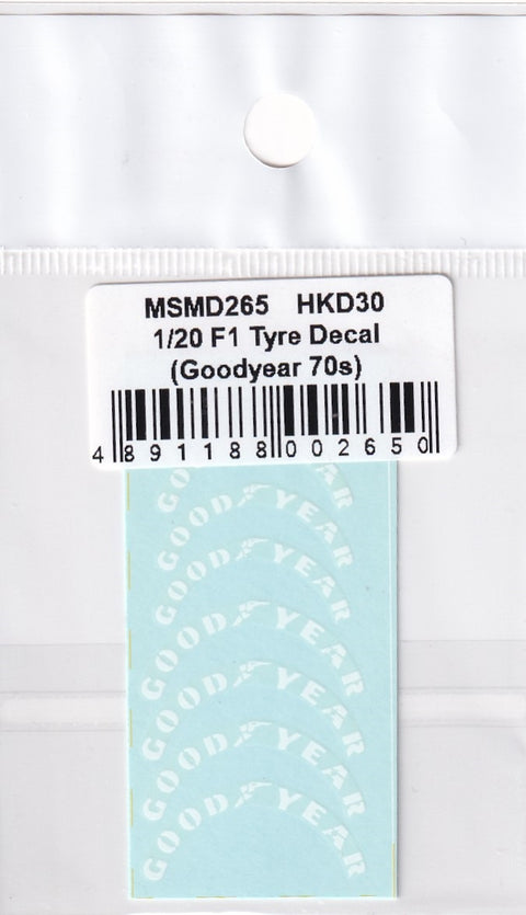 MSM Creation MSMD265 1/20 F1 Tire Decals (Goodyear 1970s)