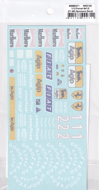 MSM Creation MSMD271 1/12 Ferrari 641/2 (F1-90) Sponsor Decals