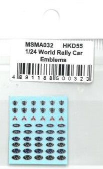 MSM Creation MSMA032 1/24 Rally Car Metal Emblem – Water-Transfer Type (Lancia, Mitsubishi, Ford, Subaru)