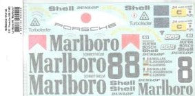 MSM Creation MSMD202 1/12 Porsche 956 1983 Marlboro Full Sponsor Decals (for Model Factory Hiro)