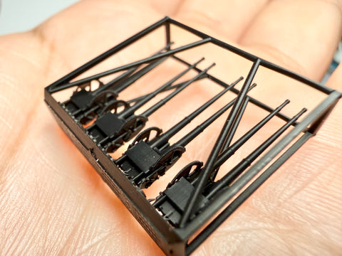 MUYI Model G350001 1/350 German Navy 105mm SK C/33 Gun (LC/31 Twin Mount) – Ultra-Precise 3D Printed Kit (Set of 4)