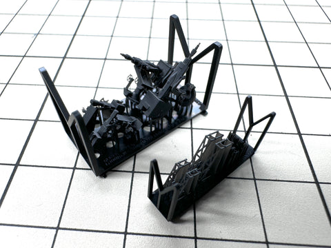 MUYI Model G350005 1/350 German Navy Loading Practice Equipment & Ammunition Racks – Ultra-Detailed 3D Printed Kit – Set of 8 (2 Types)