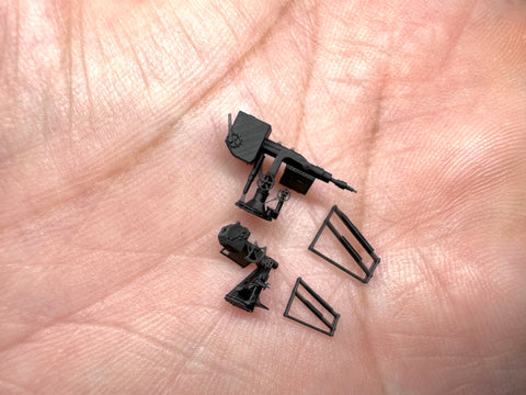 MUYI Model G350005 1/350 German Navy Loading Practice Equipment & Ammunition Racks – Ultra-Detailed 3D Printed Kit – Set of 8 (2 Types)