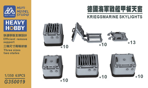 MUYI Model G350019 1/350 German Navy Skylight – Ultra-Precise 3D-Printed Kit (63 Parts)